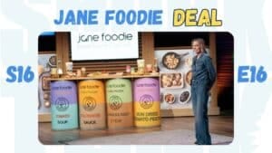 Jane Carroll from Jane Foodie showcasing her flash-freezing technology on Shark Tank, ensuring fresh, natural food with no preservatives.